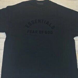 Essentials Fear of God Men's Heavy Jersey Crewneck T-Shirt Black Size M NWT